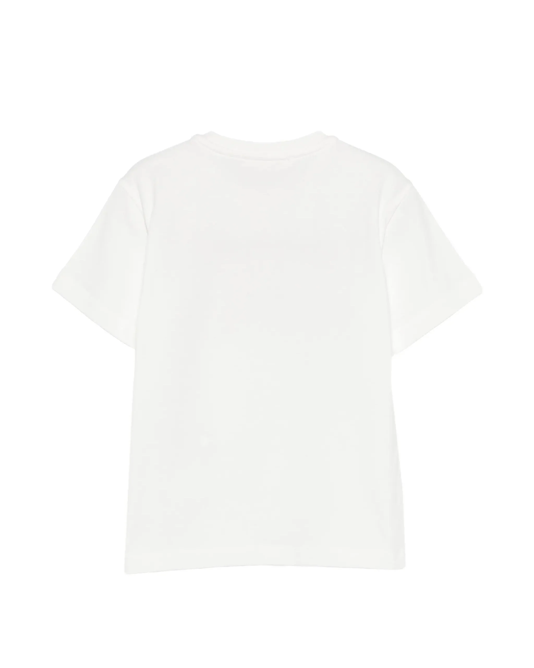 Elisabetta Franchi La Mia Bambina T-shirt Avorio con Logo in Strass Oro a Contrasto per Bambine