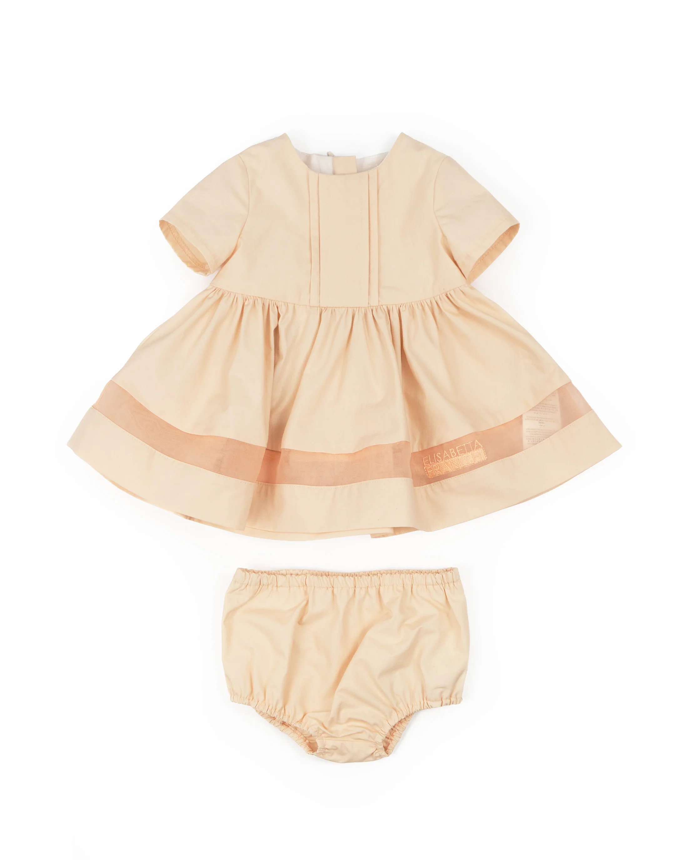 Elisabetta Franchi La Mia Bambina Abito Rosa Cipria con Culotte per Neonate