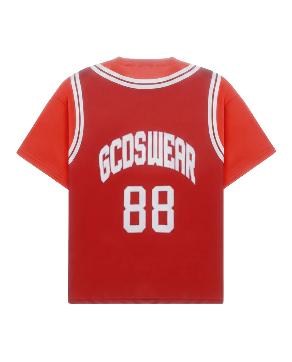 Gcds Kids T-Shirt Rosso e Arancione con Logo per Bambini