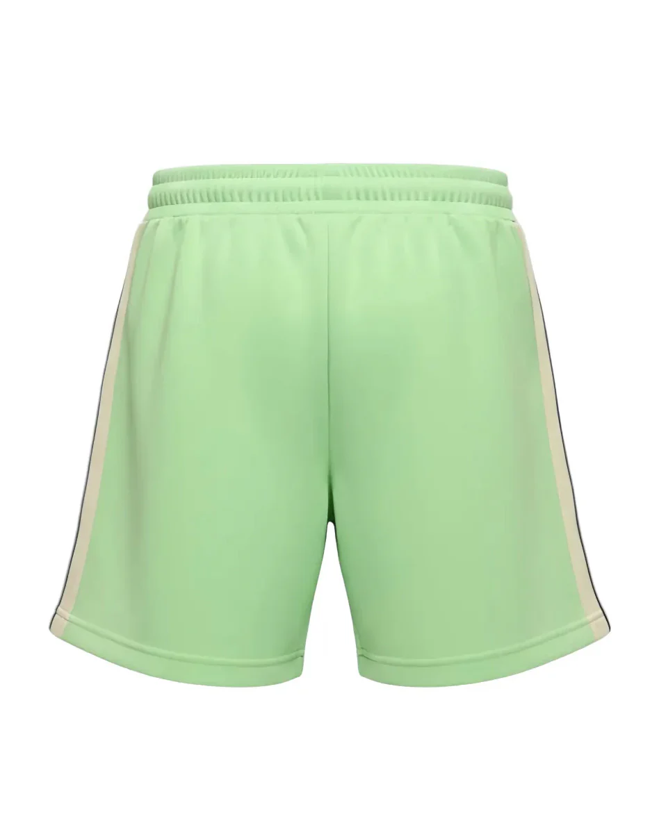 Palm Angels Kids Short Verde con Logo per Bambini