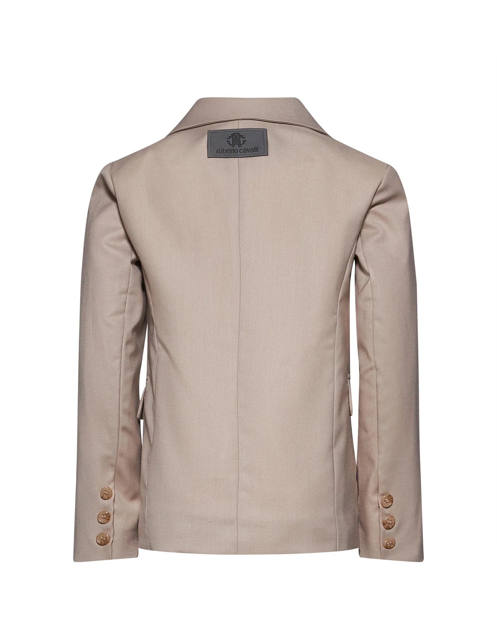 Roberto Cavalli Kids Giacca Beige Doppiopetto per Bambini