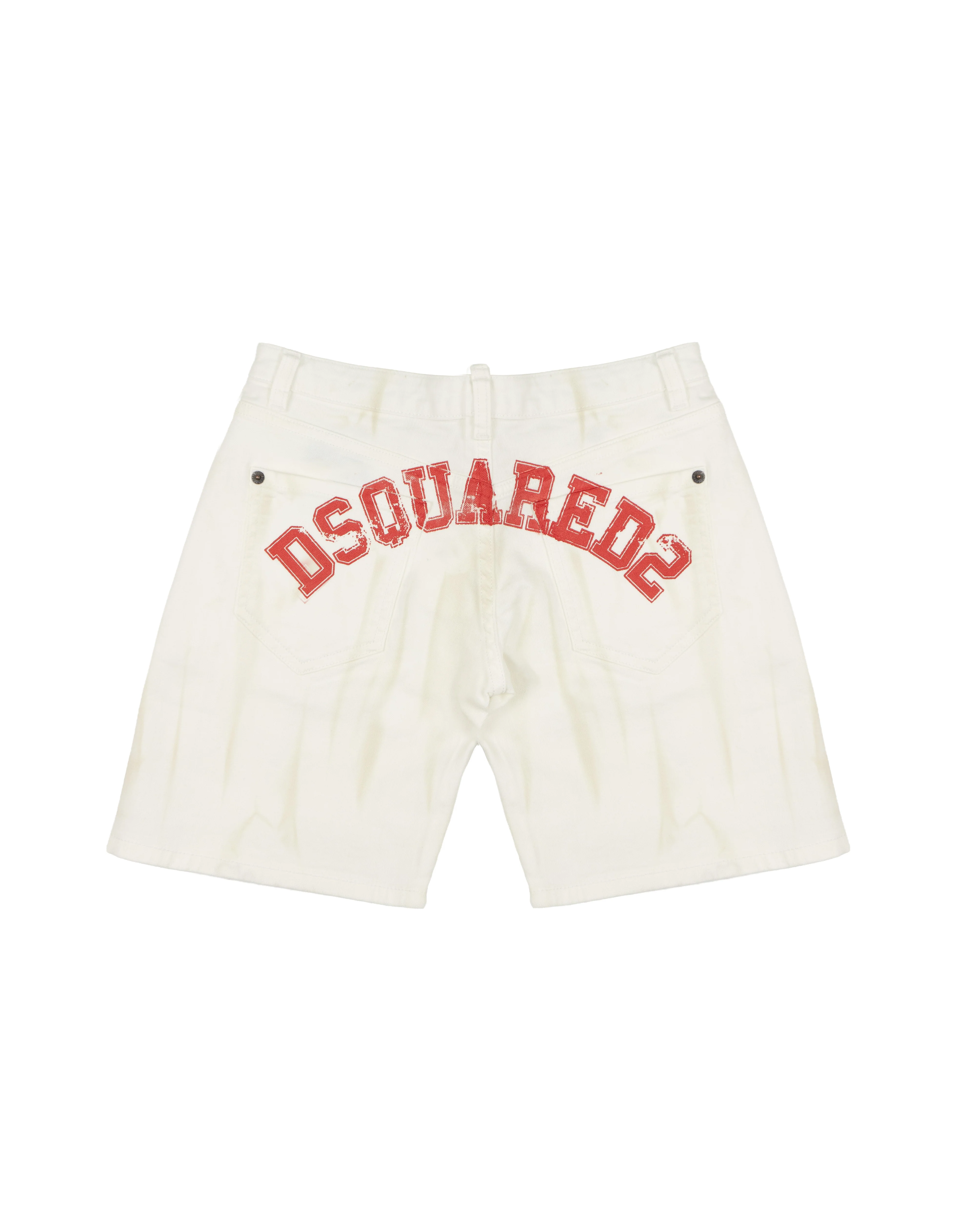 Dsquared2 Kids Bermuda Bianco con Stampa Logo sul Retro per Bambini
