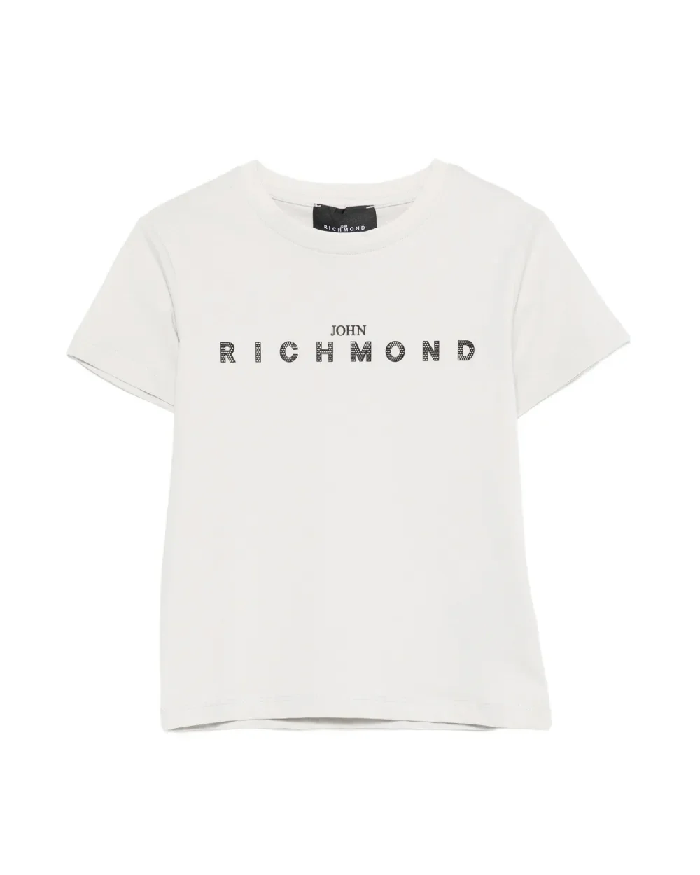 John Richmond Kids T-Shirt Grigio con Stampa Logo per Bambini