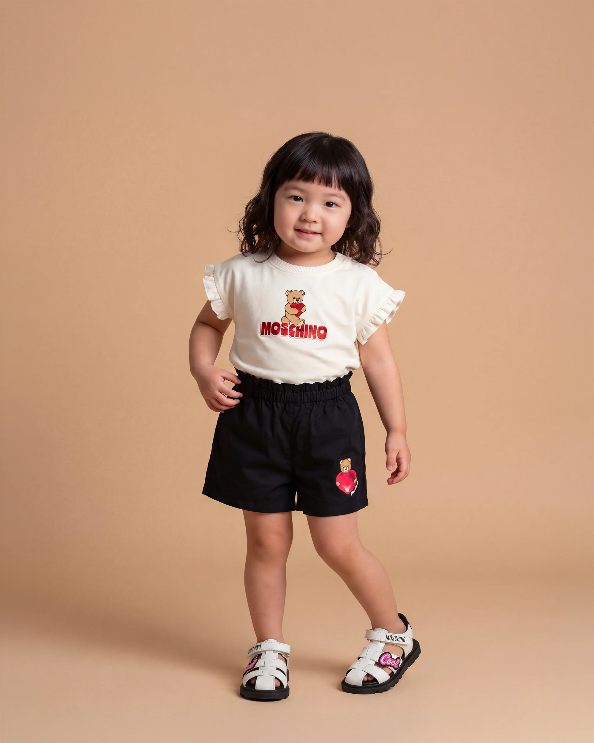 Moschino Kids T-Shirt con Teddy Bear Bianco per Neonate