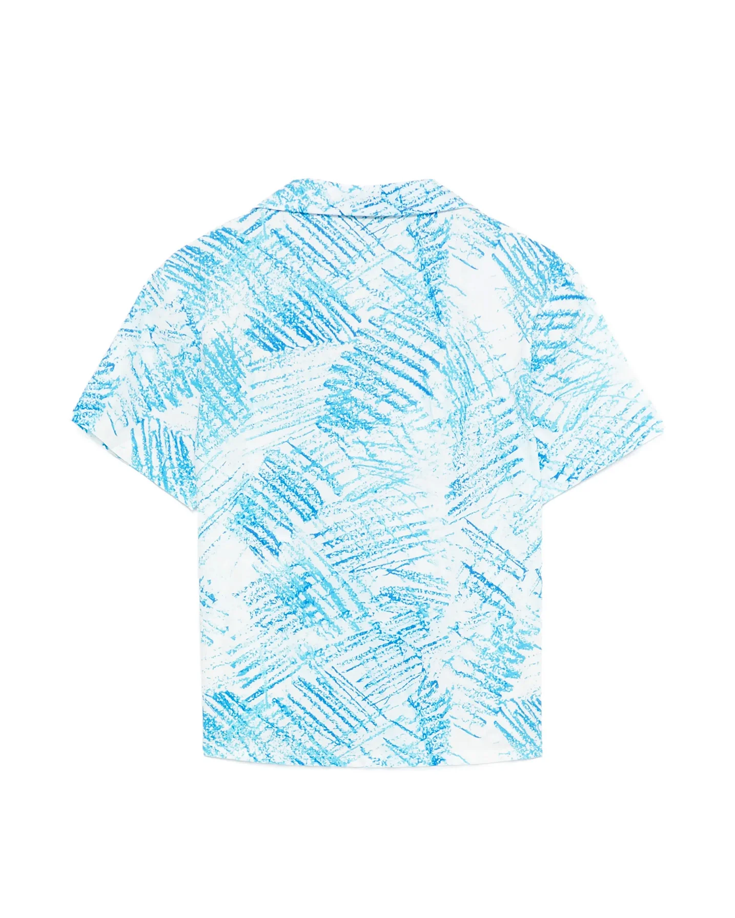 Msgm Kids Camicia Bianco/Azzurro a Fantasia per Bambini