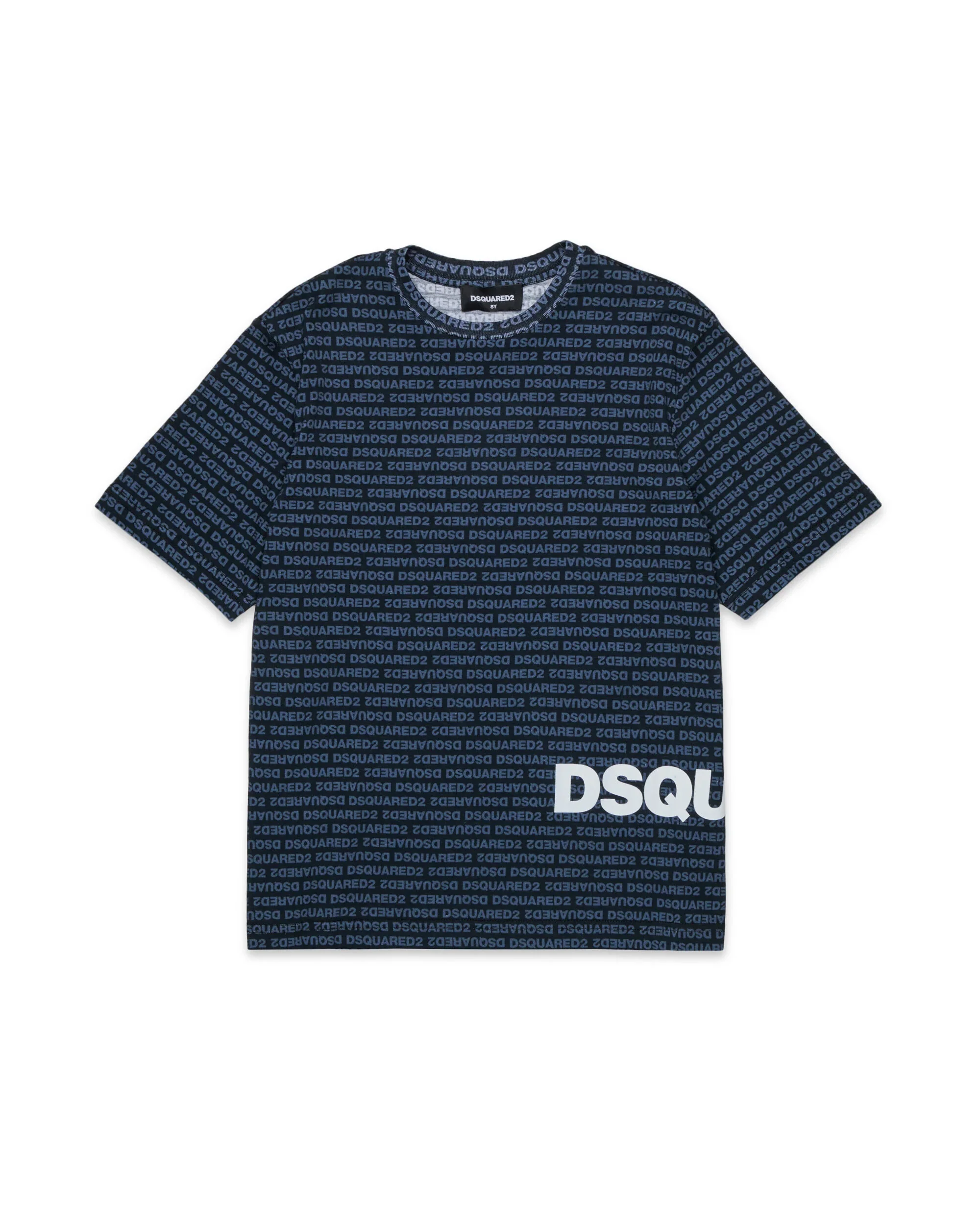 Dsquared2 Kids T-shirt Blu con Motivo All Over per Bambini