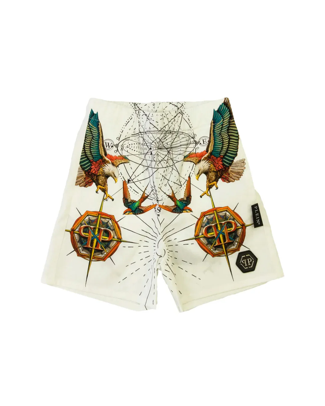Philipp Plein Kids Bermuda Avorio a Fantasia per Bambini