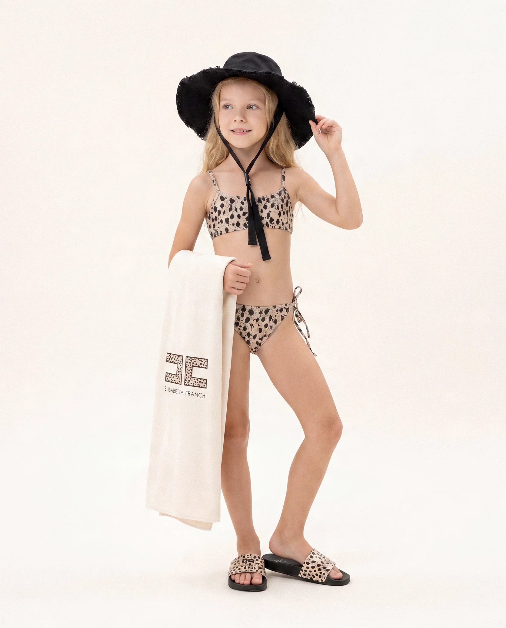 Elisabetta Franchi La Mia Bambina Costume 2pz. con Motivo Animalier per Bambine