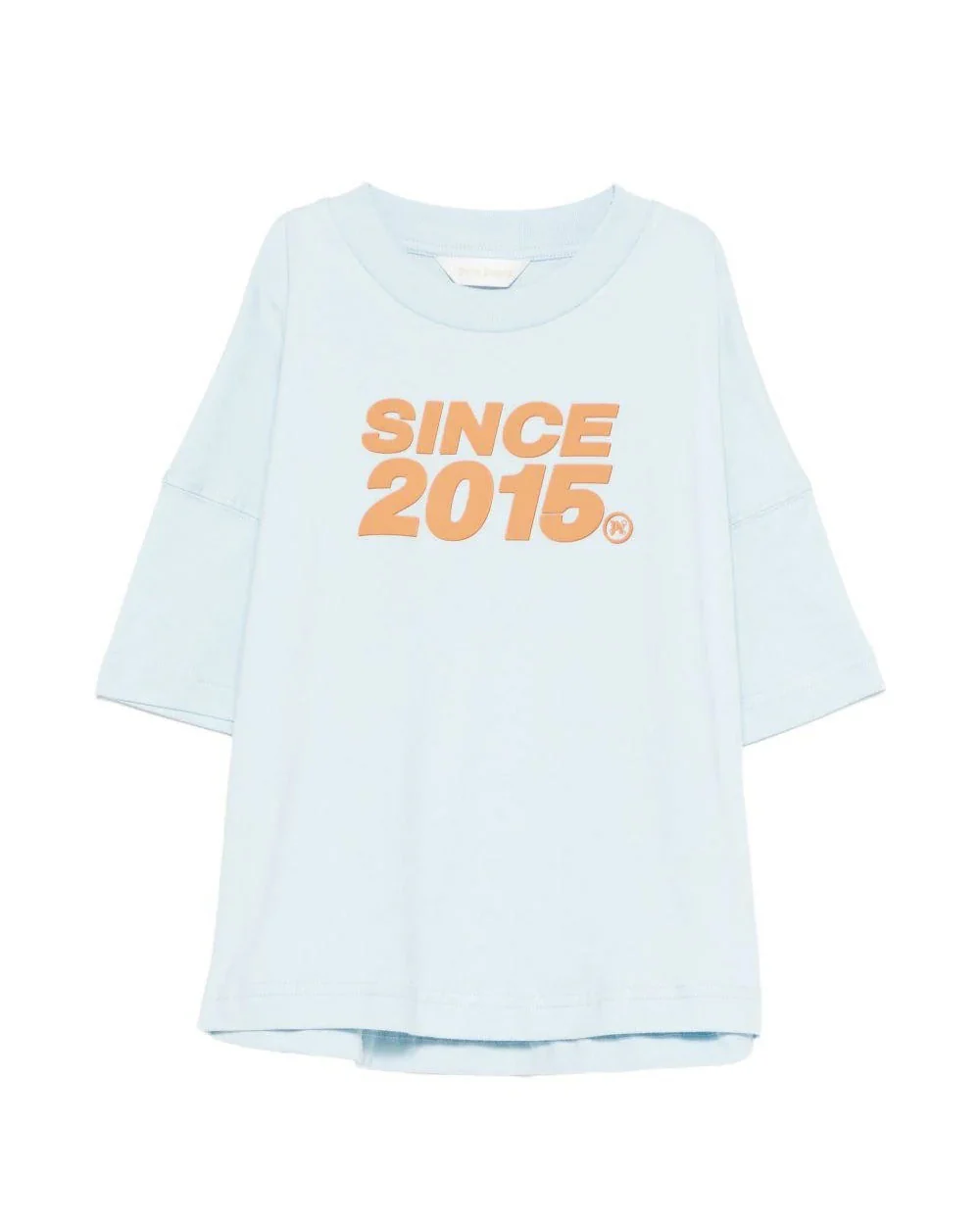 Palm Angels Kids T-Shirt Celeste con Stampa per Bambini