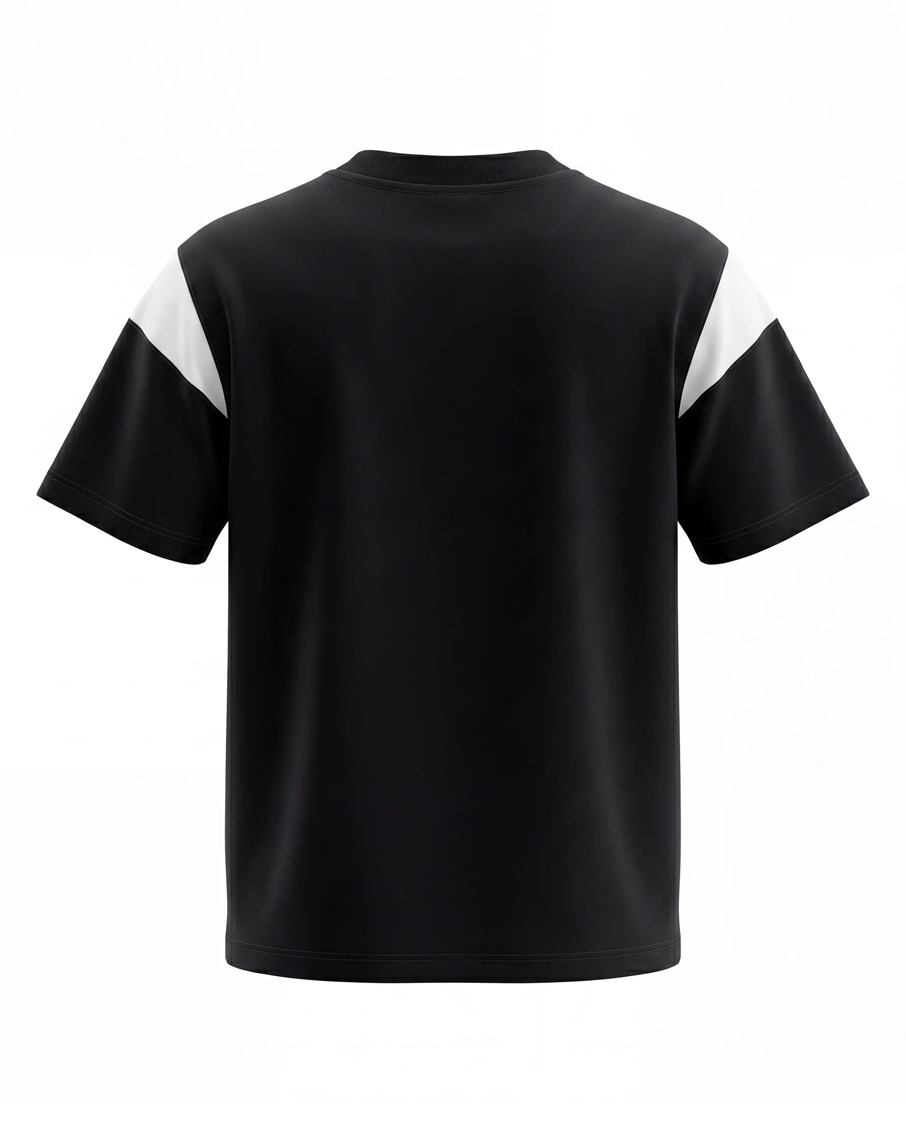 Yes London Kids T-Shirt Nero con Blocchi di Colore a Contrasto e Logo in Rilievo per Bambini