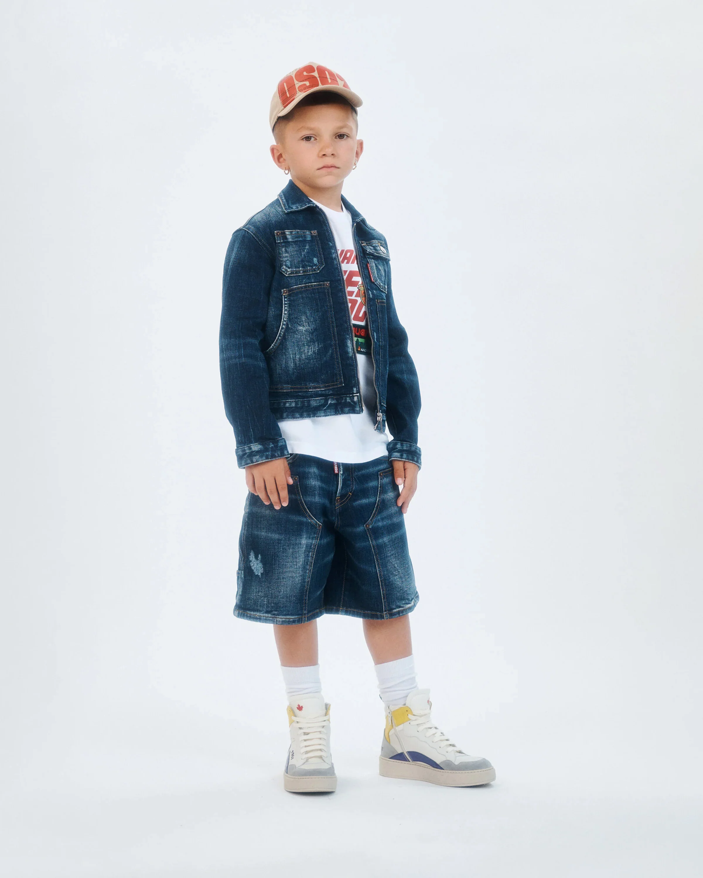 Dsquared2 Kids Giacca in Denim Blu per Bambini