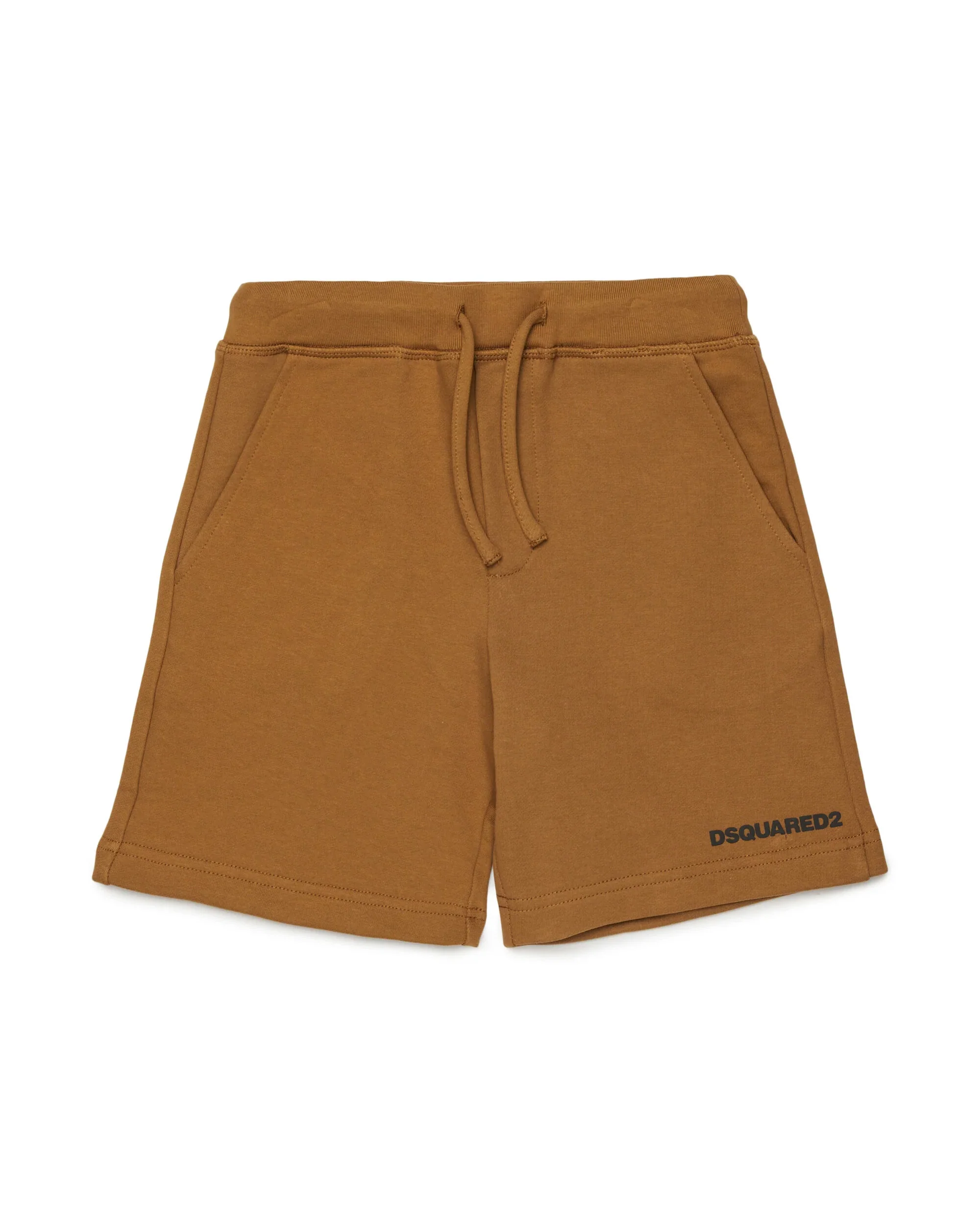 Dsquared2 Kids Bermuda Bronze Brown con Dettaglio Stampa Logo per Bambini
