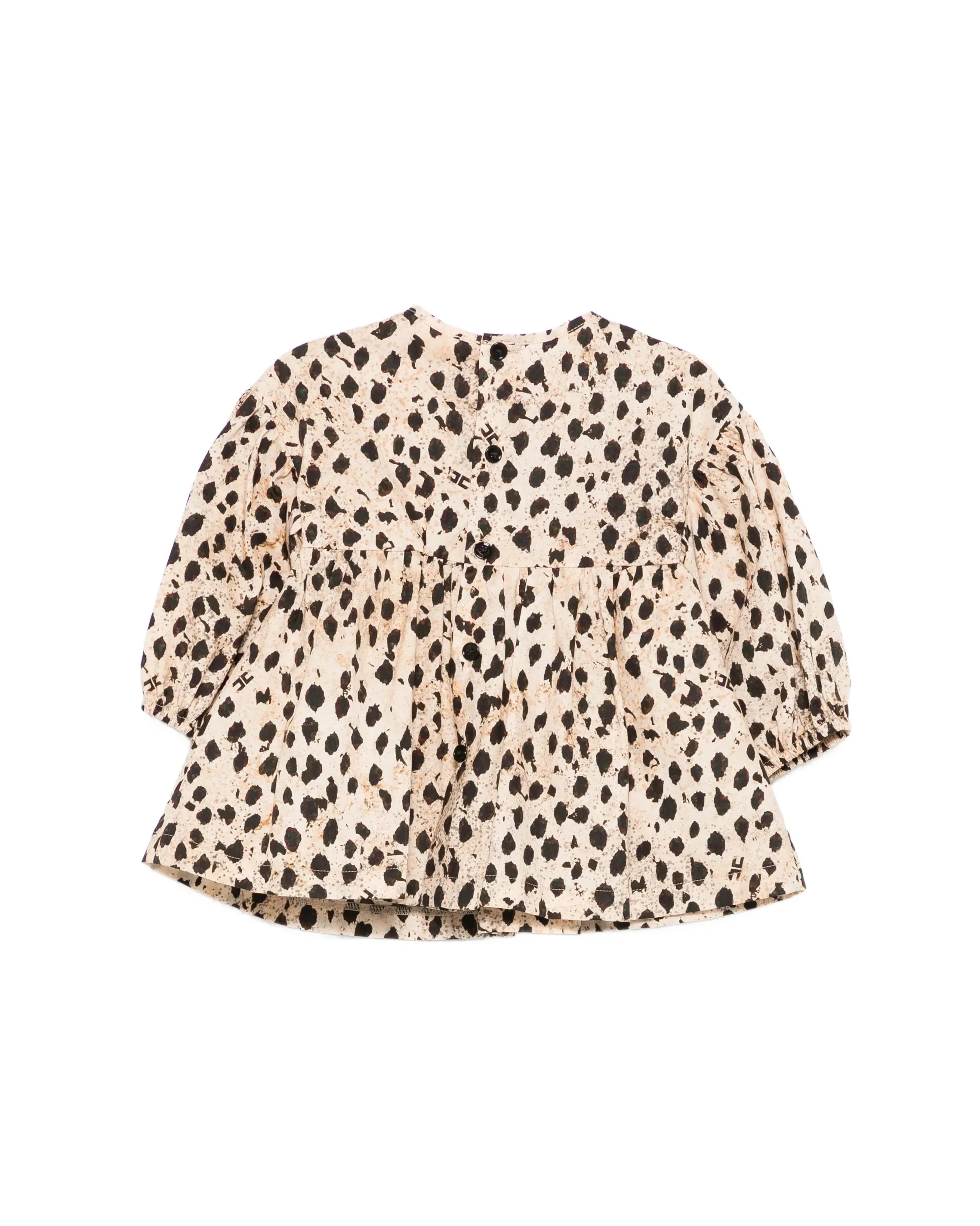 Elisabetta Franchi La Mia Bambina Abito e Mutandina Abbinata con Motivo Animalier per Neonate