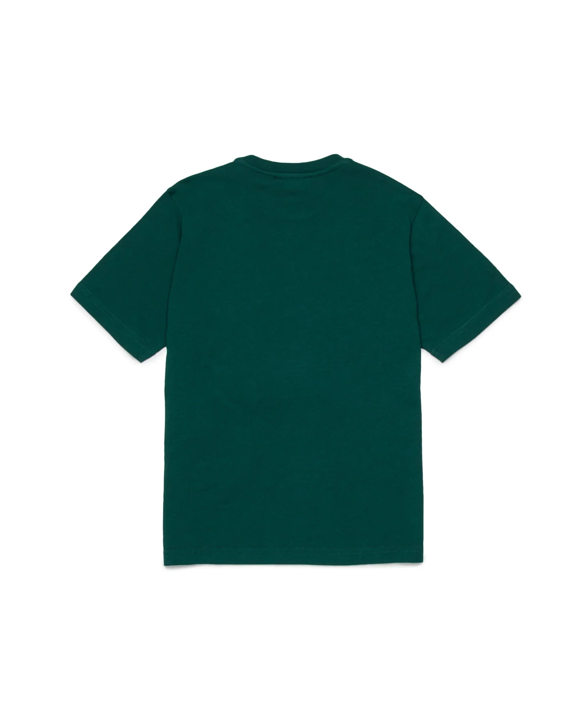 Dsquare2 Kids T-shirt Verde con Stampa e Applicazioni Patch Unisex per Bambini