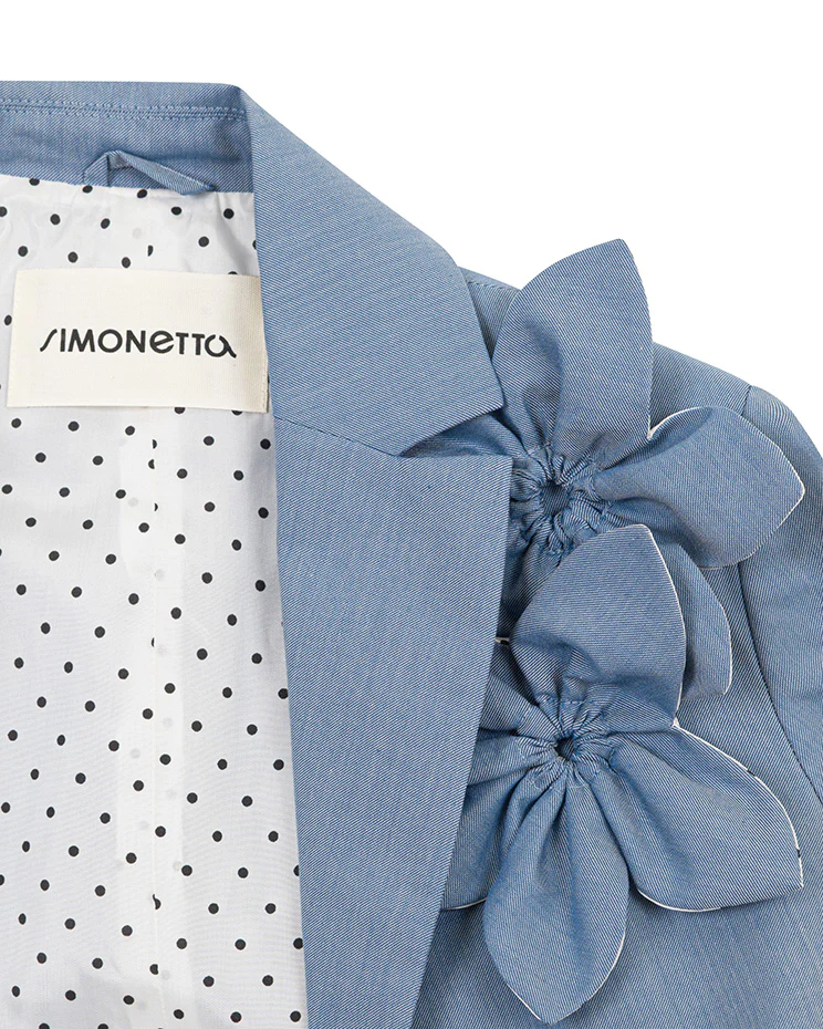 Simonetta Kids Giacca Avion da Completo con Applicazione per Bambine