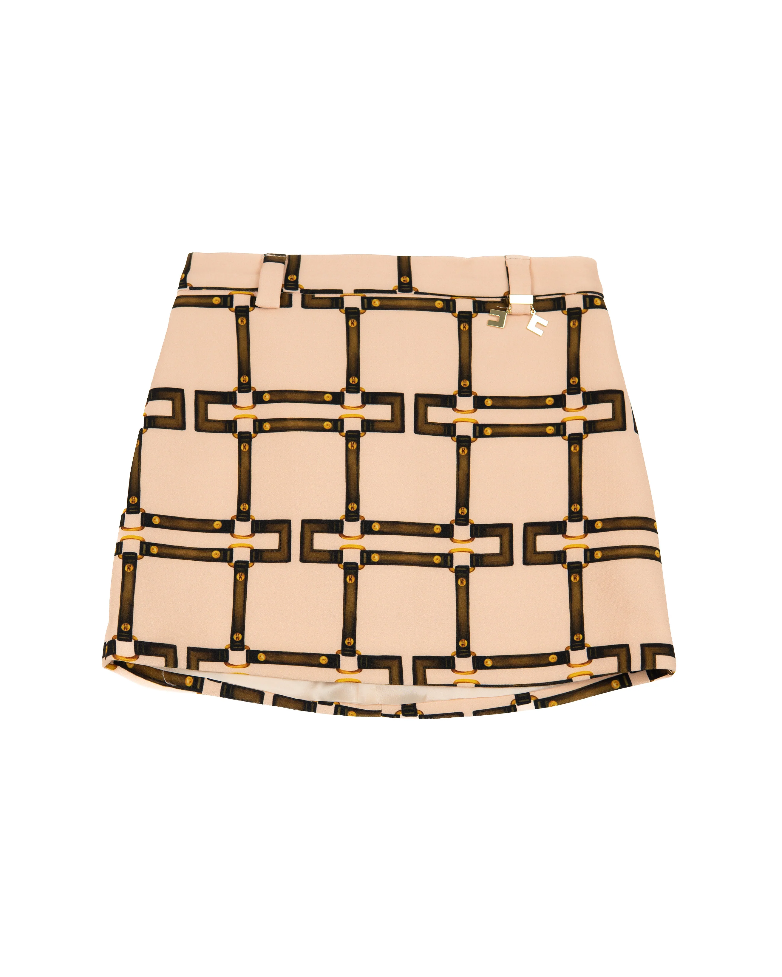 Elisabetta Franchi La Mia Bambina Gonna Rosa con Motivo Logo per Bambine