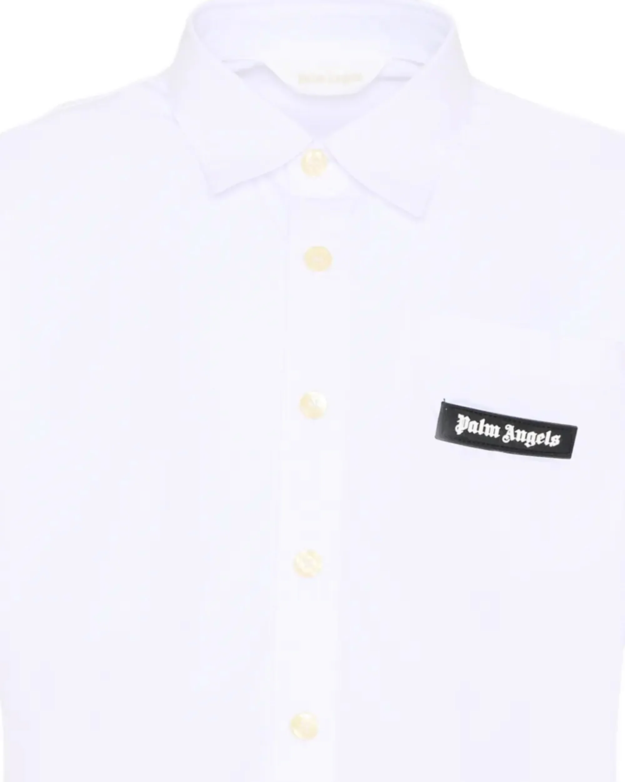 Palm Angels Kids Camicia Bianco con Logo per Bambini