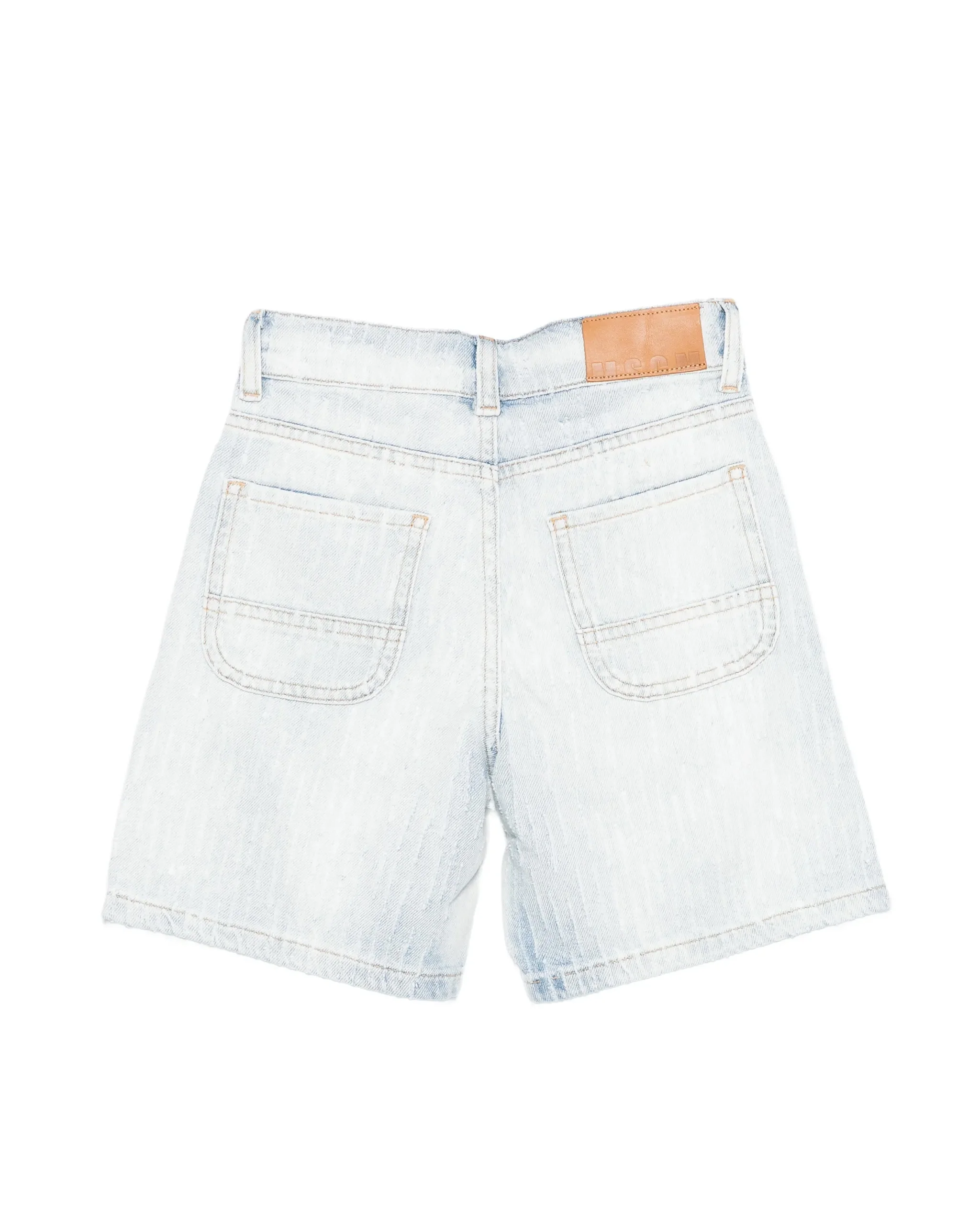 Msgm Kids Bermuda in Denim per Bambine
