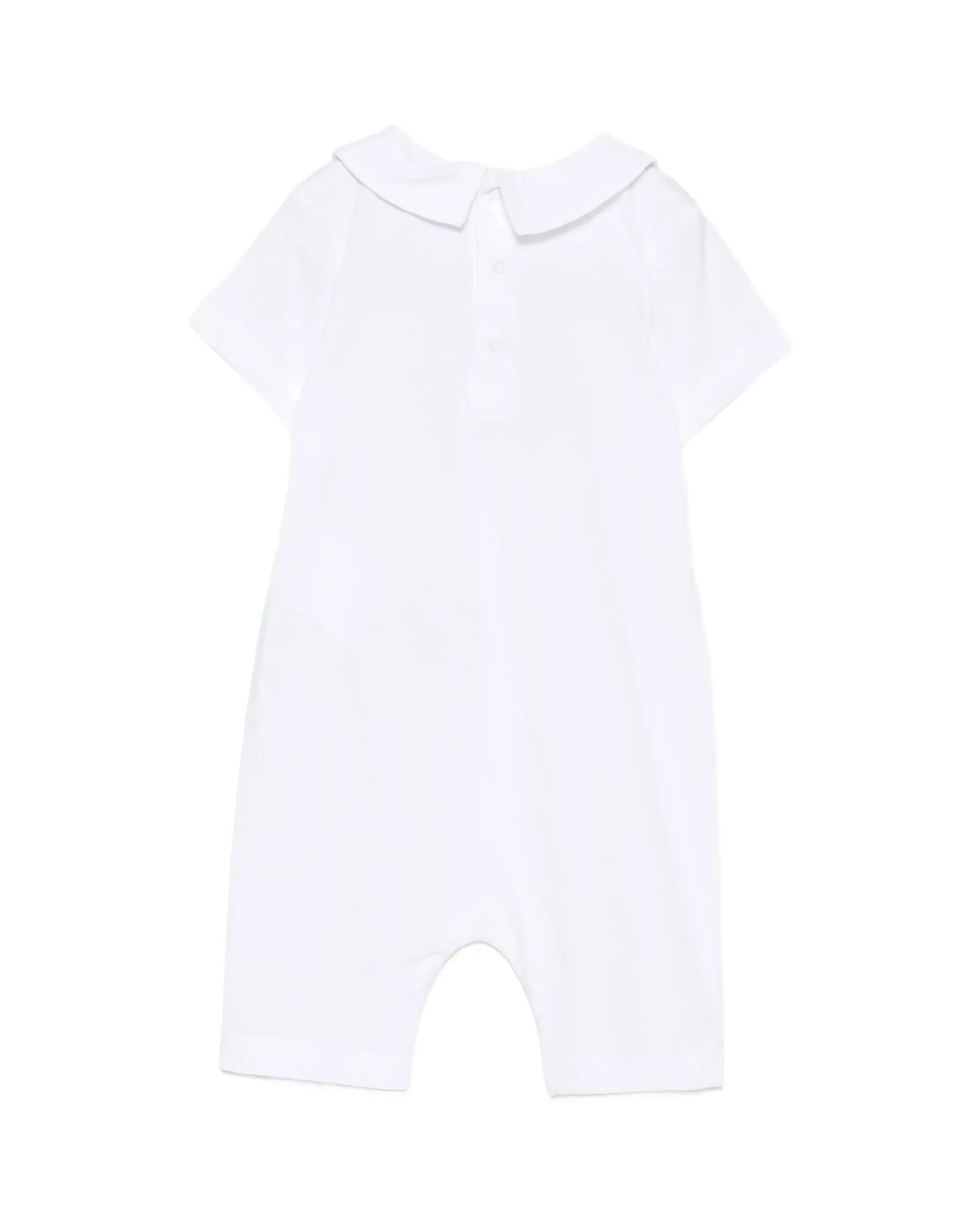 Moschino Kids Pagliaccetto Bianco con Logo Teddy Bear per Neonati