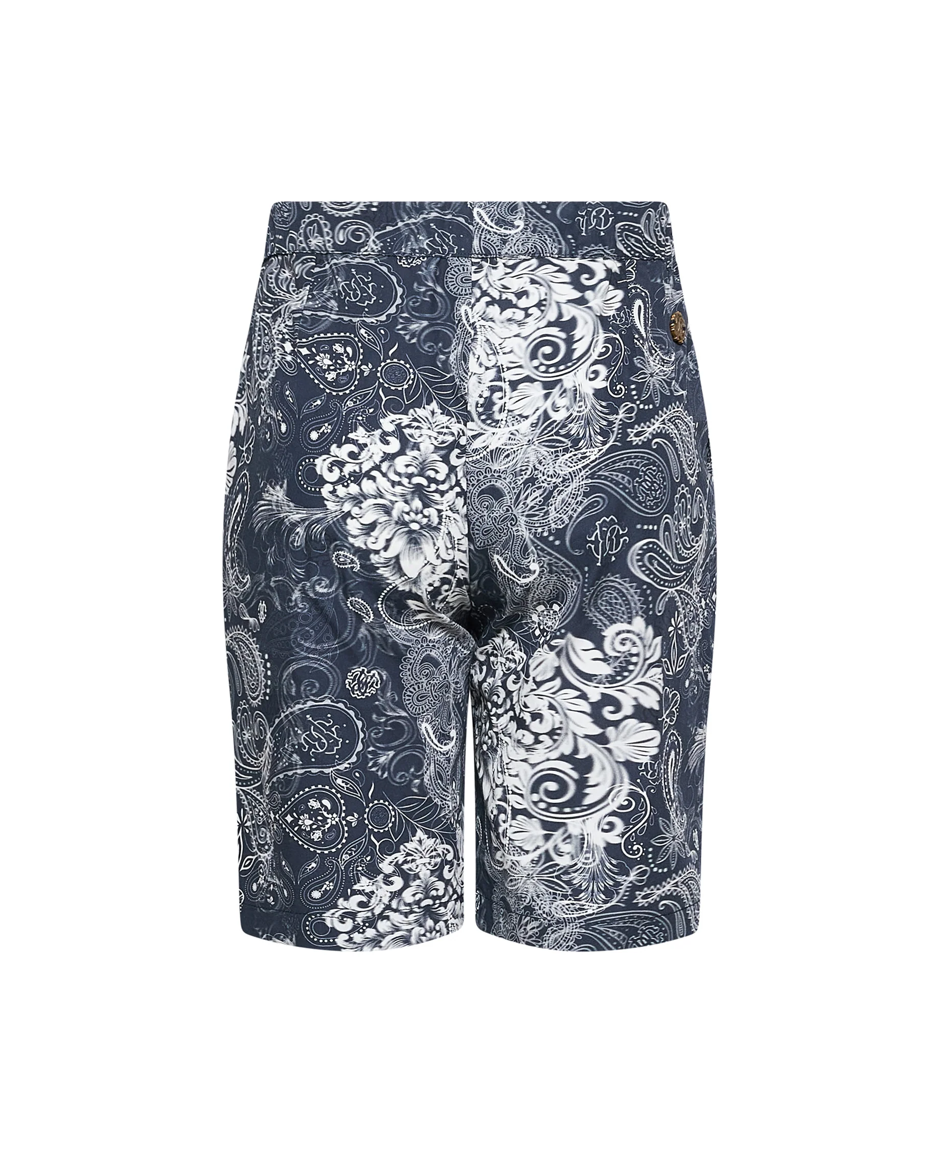 Roberto Cavalli Kids Bermuda Blu Fantasia Paisley per Bambini