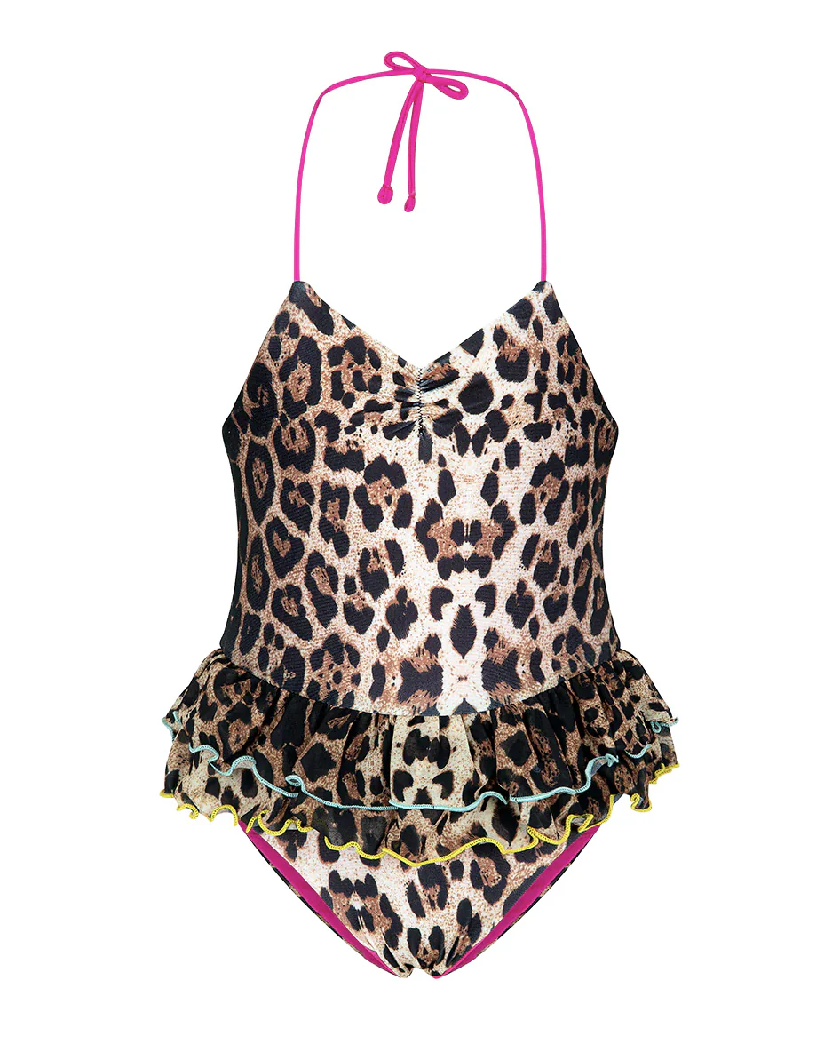 F**K Kids Costume Fantasia Leopardato per Neonate