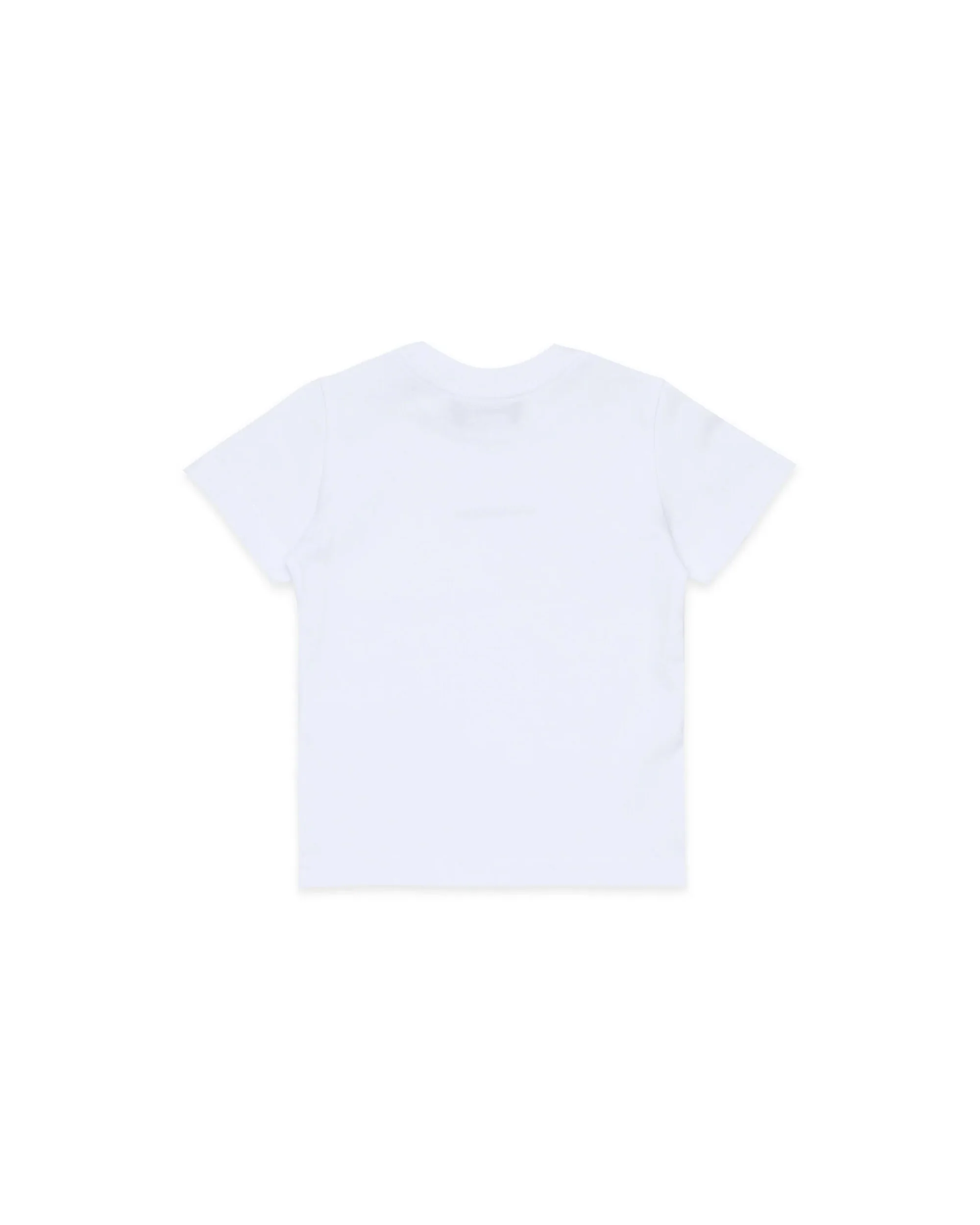 Dsquared2 Kids T-shirt Bianca con Stampa Logo e Bottoni Apertura Spalla per Neonati
