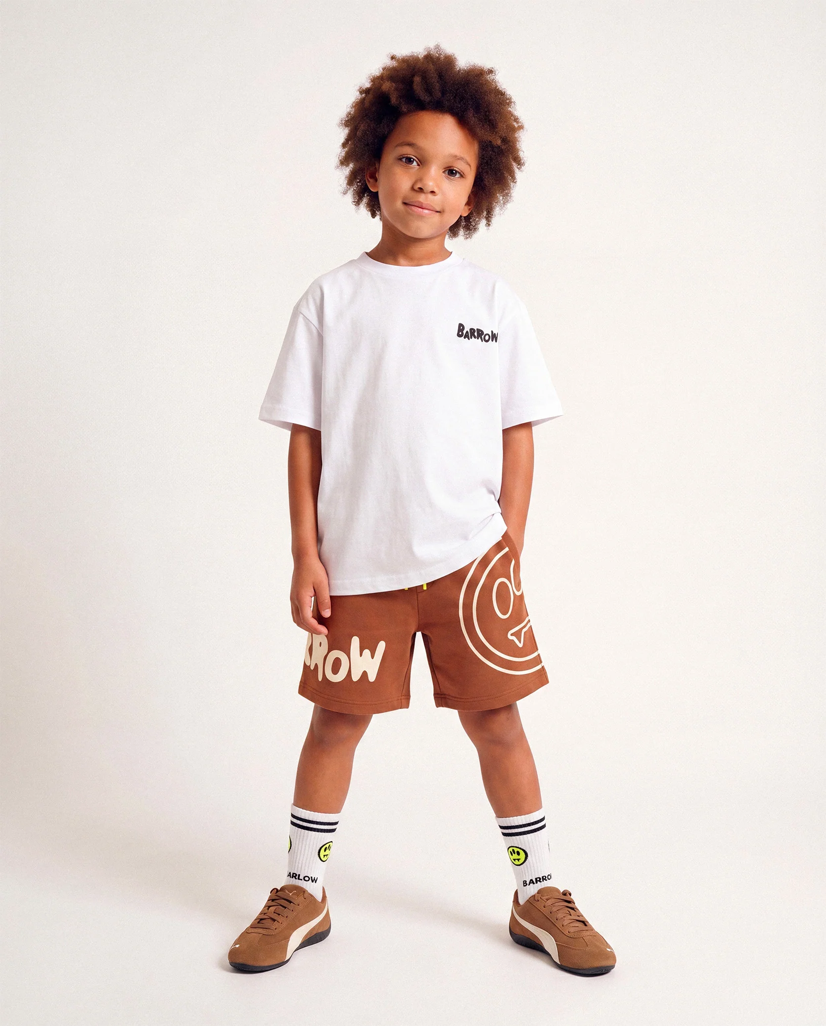 Barrow Kids T-Shirt Off-White con Logo Unisex