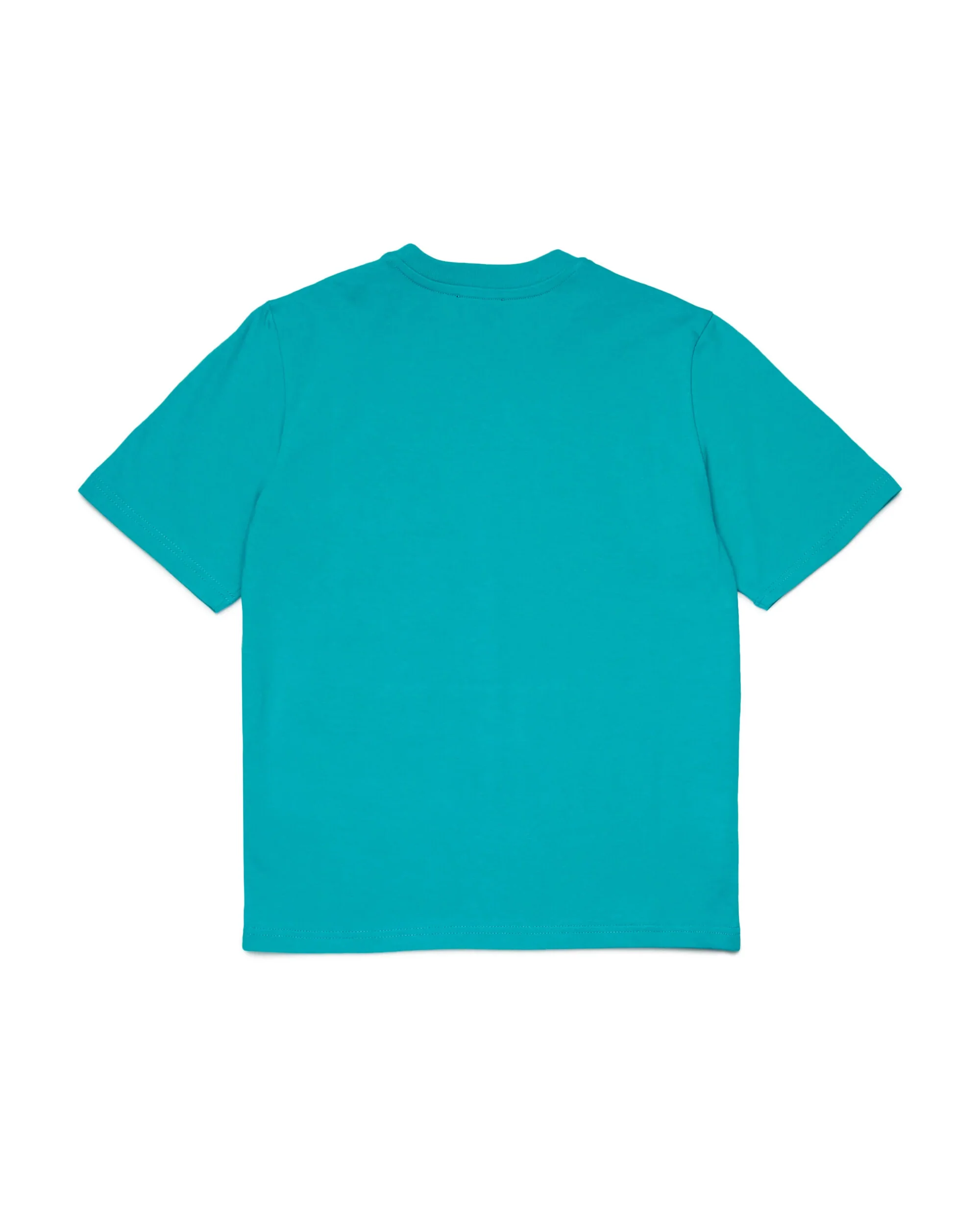 Diesel Kids T-shirt Verde Smeraldo con Maxi Stampa Logo Unisex per Bambini