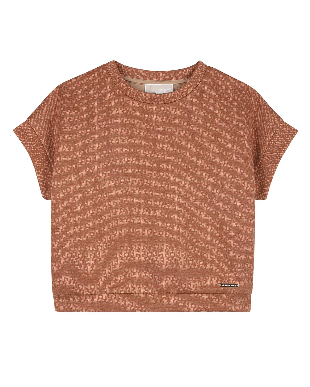 Michael Kors Kids T-Shirt Marrone All-Over per Bambine