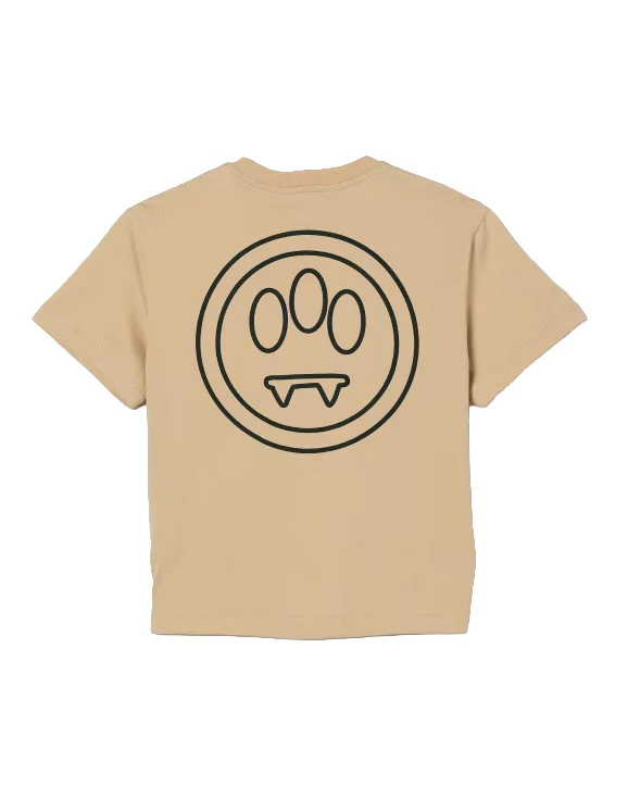 Barrow Kids T-Shirt Sabbia con Logo Unisex