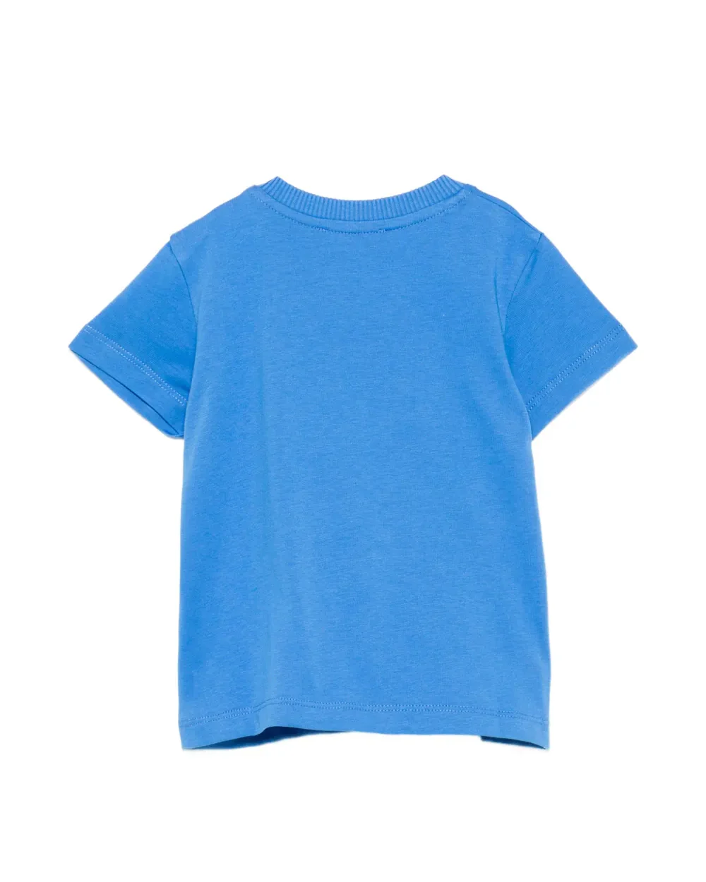 Moschino Kids T-Shirt Blu con Logo Teddy Bear per Neonati