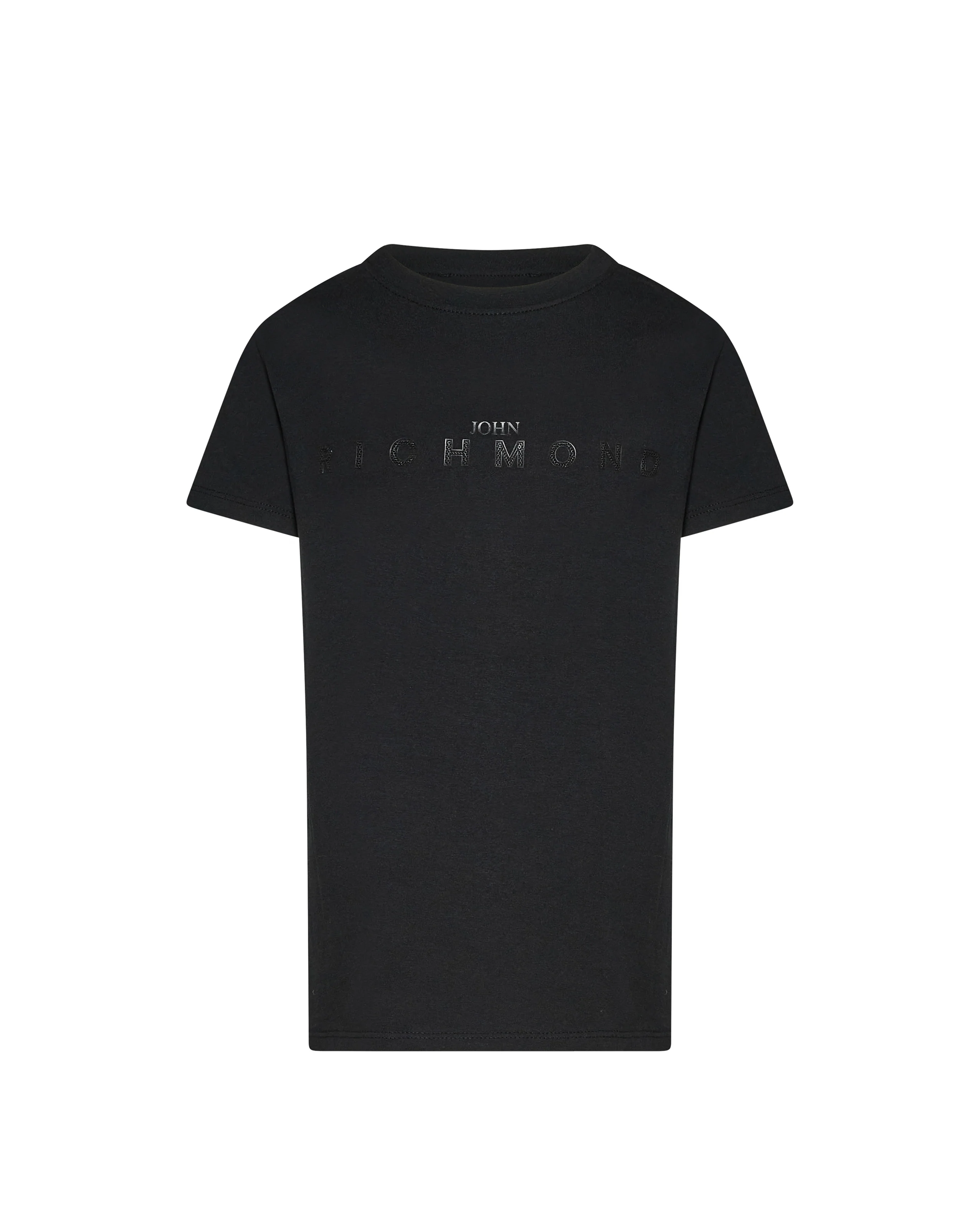 John Richmond Kids T-Shirt Nero con Logo Ricamato per Bambini