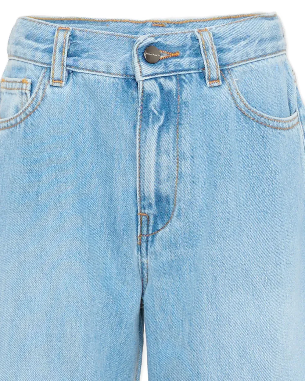 Palm Angels Kids Bermuda in Denim con Logo sul Retro per Bambini