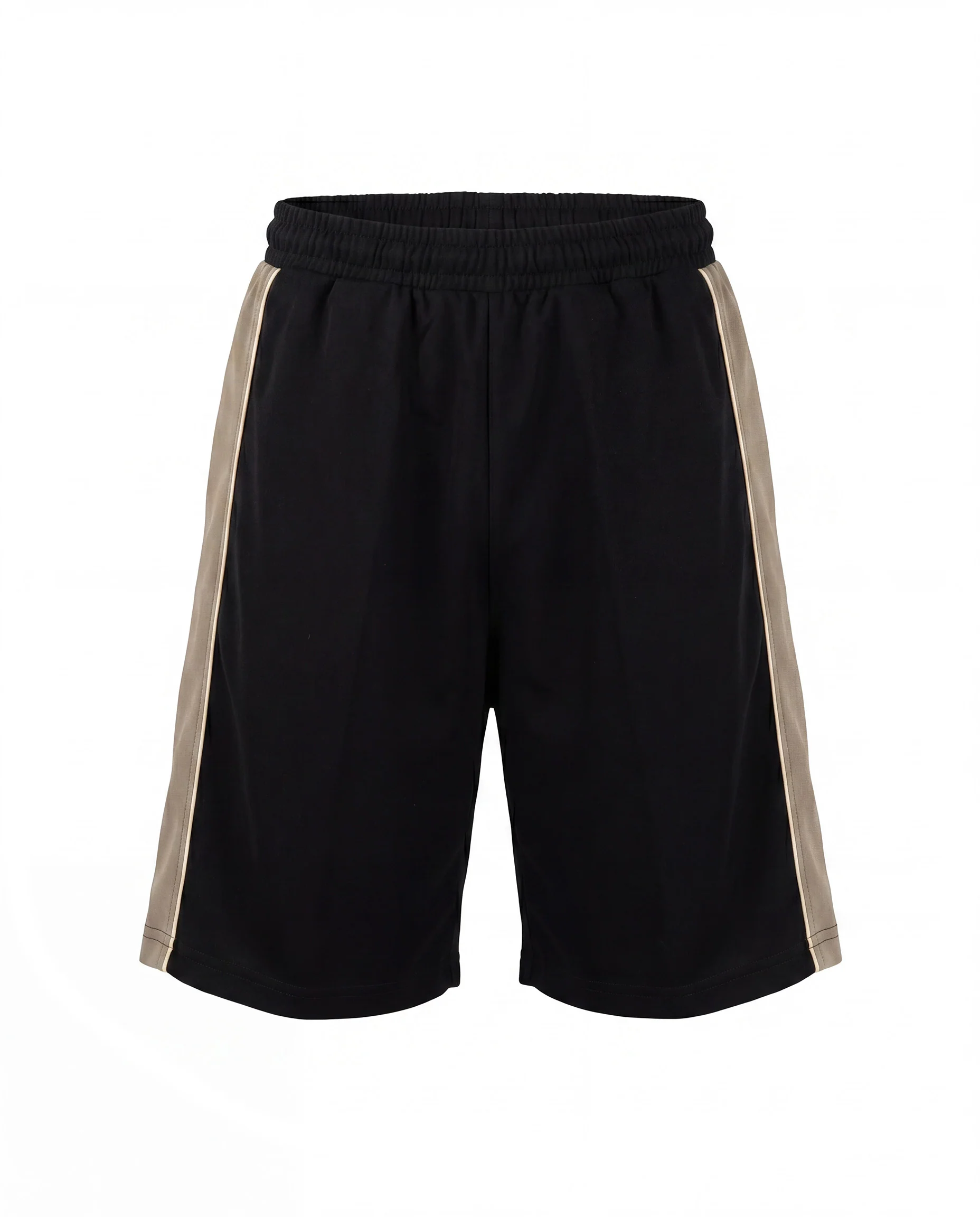 Yes London Kids Bermuda Nero con Bande Laterali Fango con Logo per Bambini