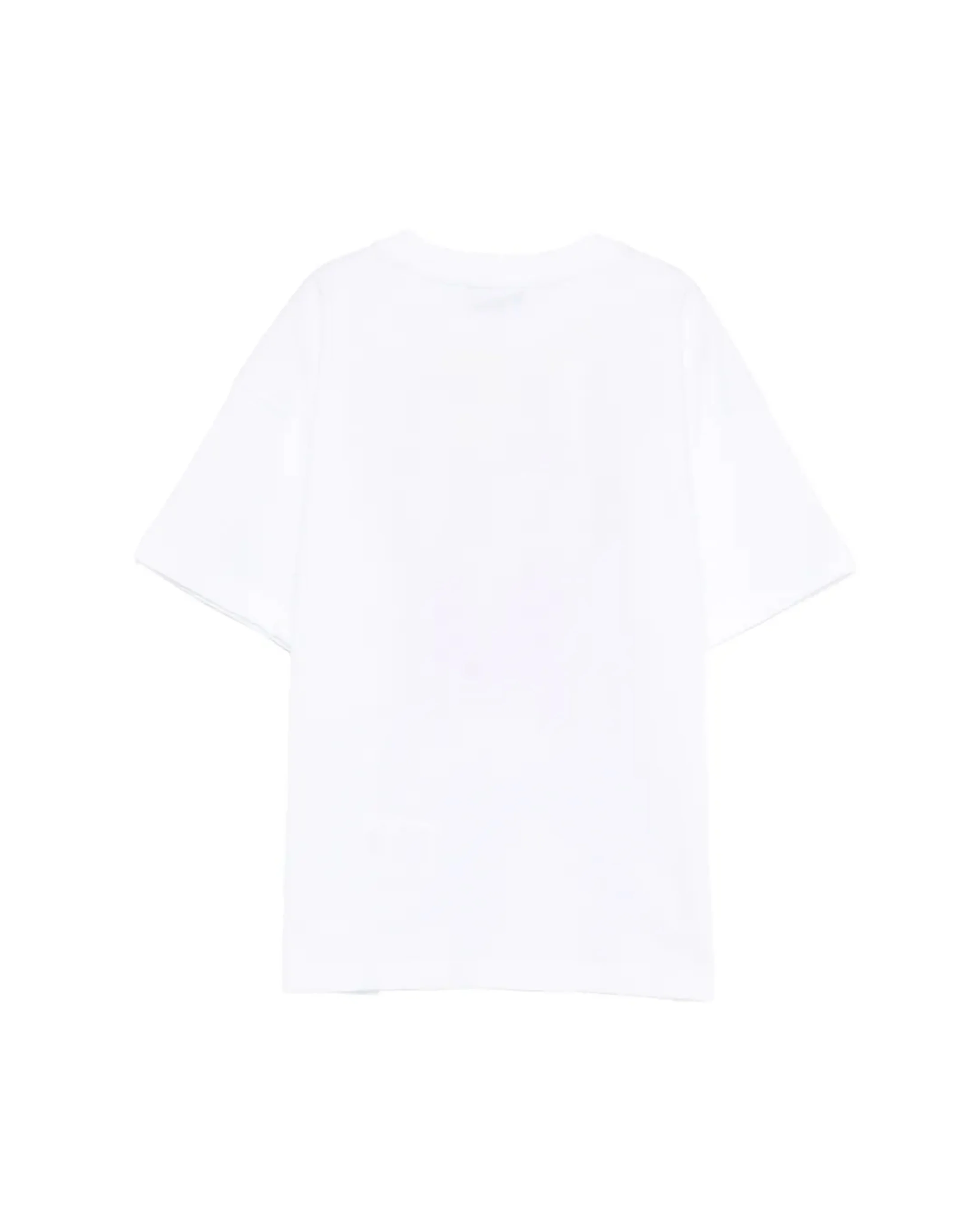 Msgm Kids T-Shirt Bianco con Logo Stampato a Fantasia per Bambini