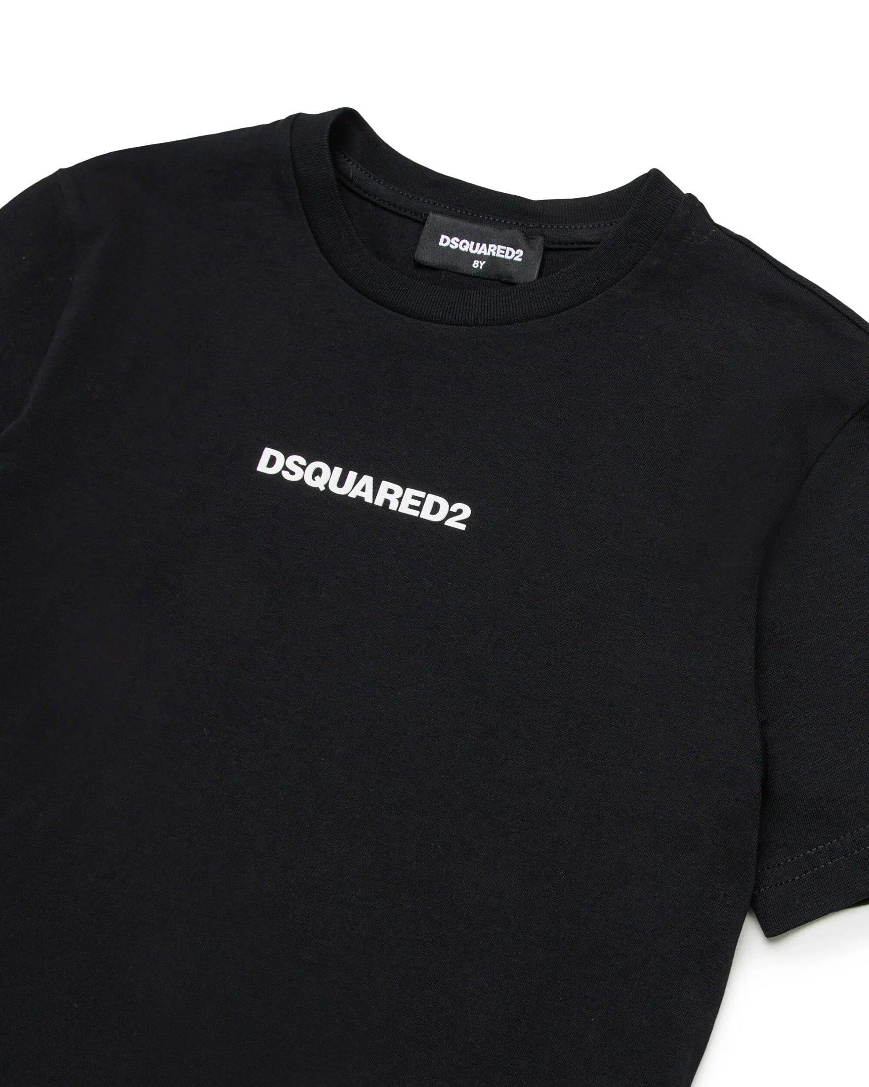 Dsquared2 Kids T-Shirt Nera con Stampa Logo per Bambini