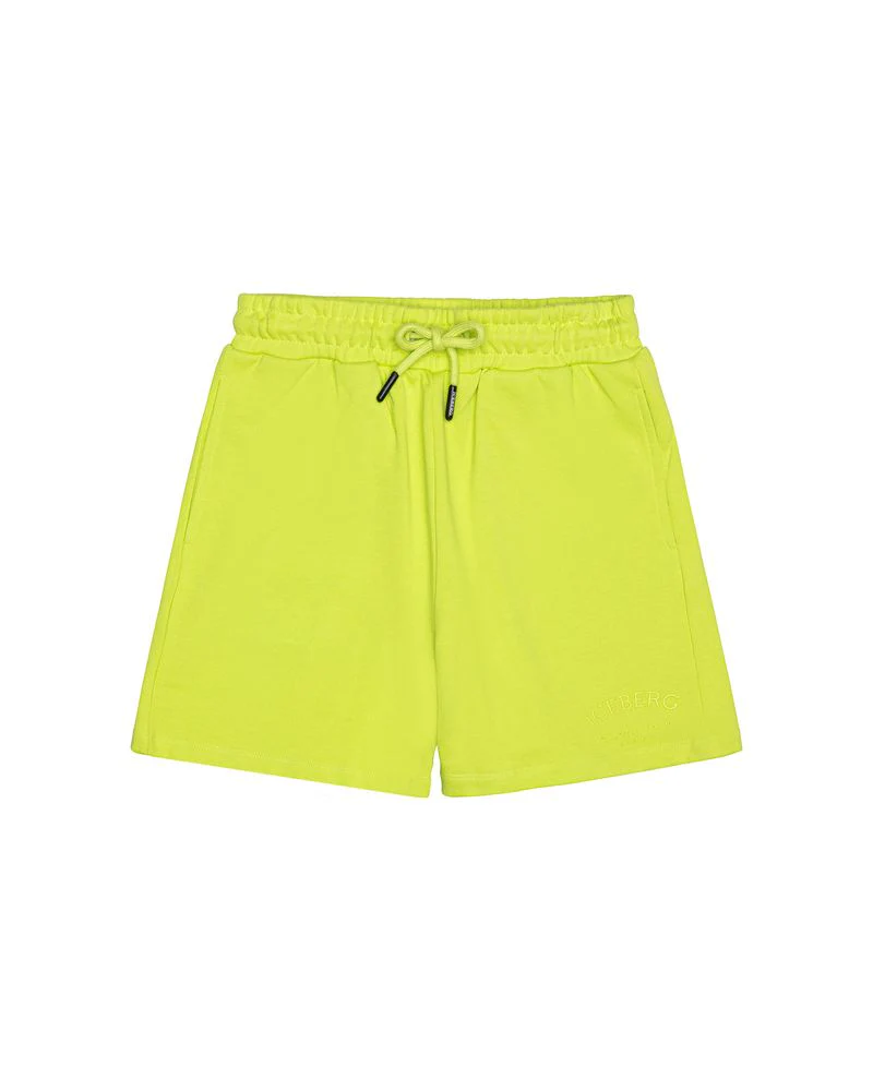 Iceberg Kids Bermuda Lime con Logo per Bambini