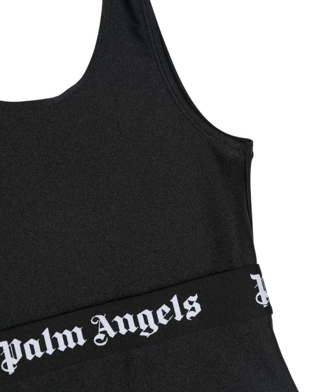 Palm Angels Kids Costume Nero con Banda Logata per Bambine