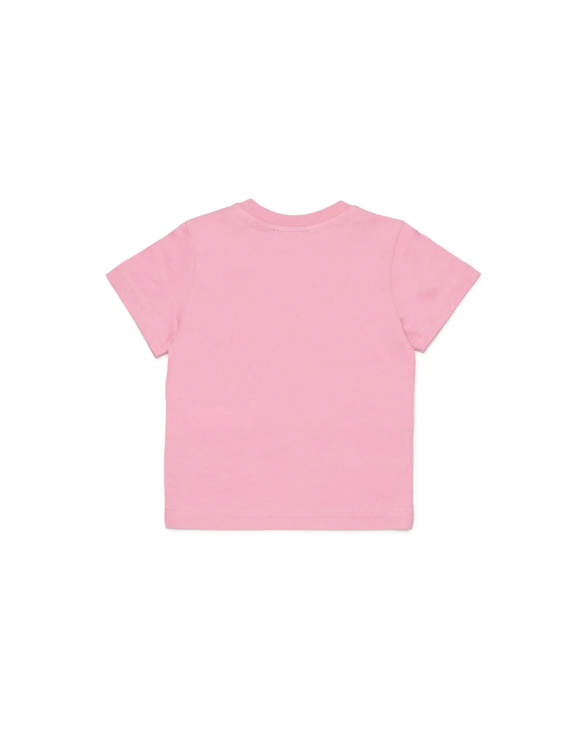 Diesel Kids T-shirt Rosa con Logo Oval D per Neonate