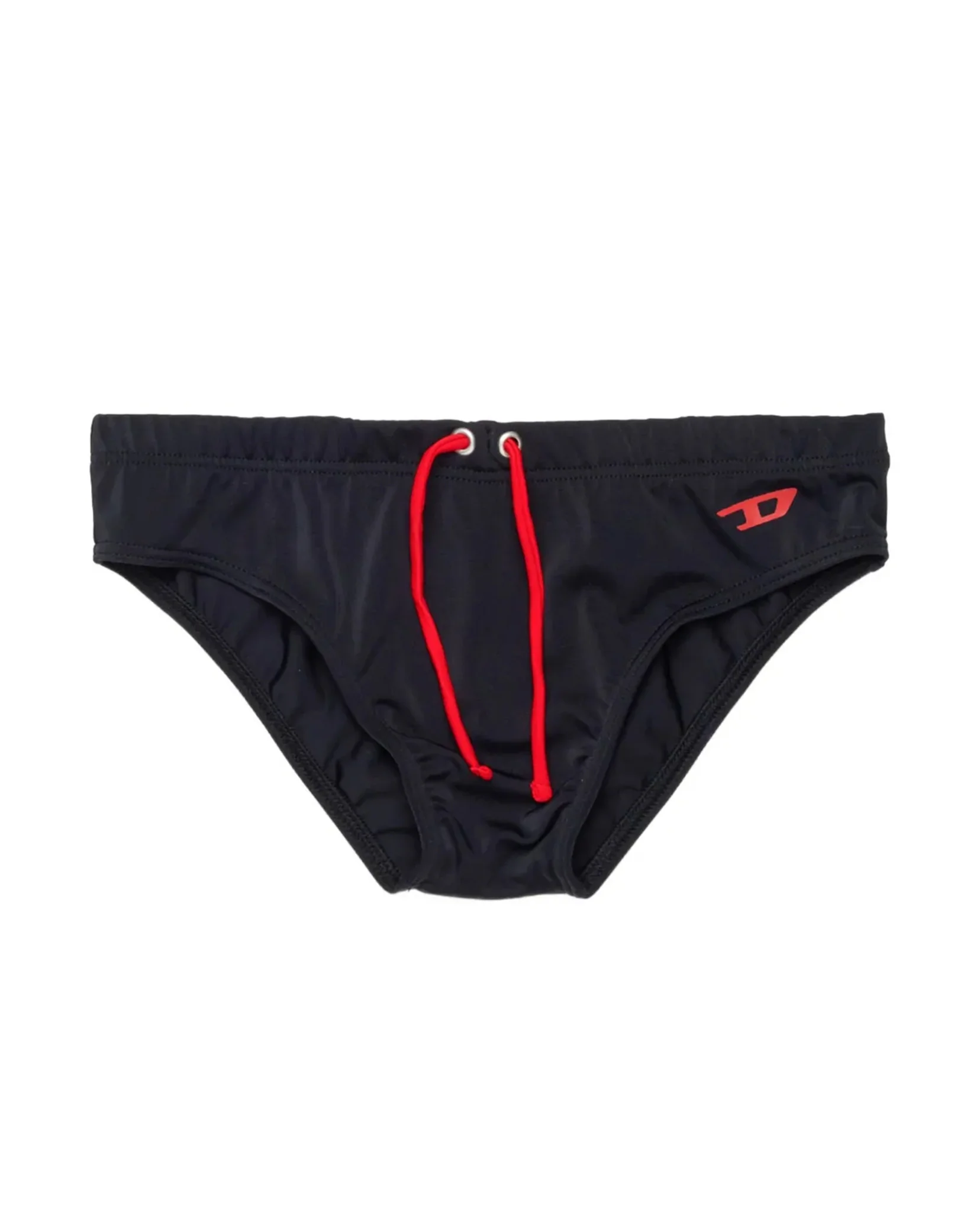 Diesel Kids Costume Nero con Laccio e Logo a Contrasto per Bambini