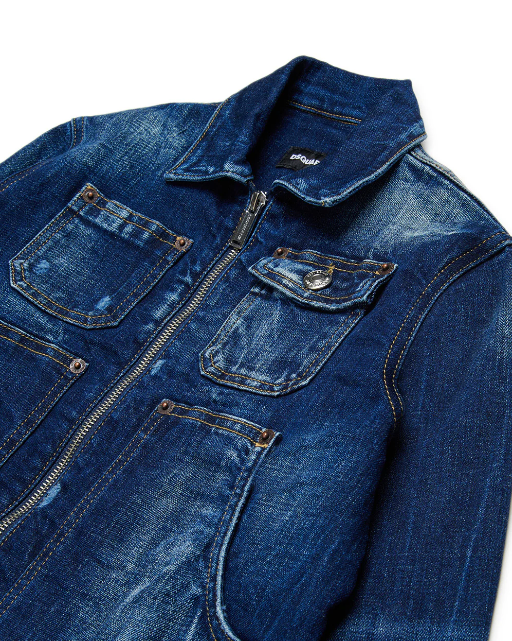Dsquared2 Kids Giacca in Denim Blu per Bambini