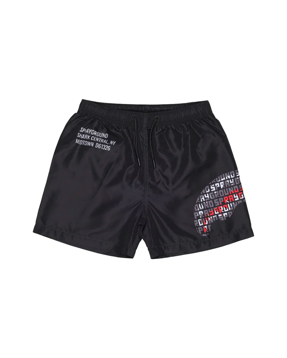 Sprayground Kids Costume Nero con Logo All-Over per Bambini