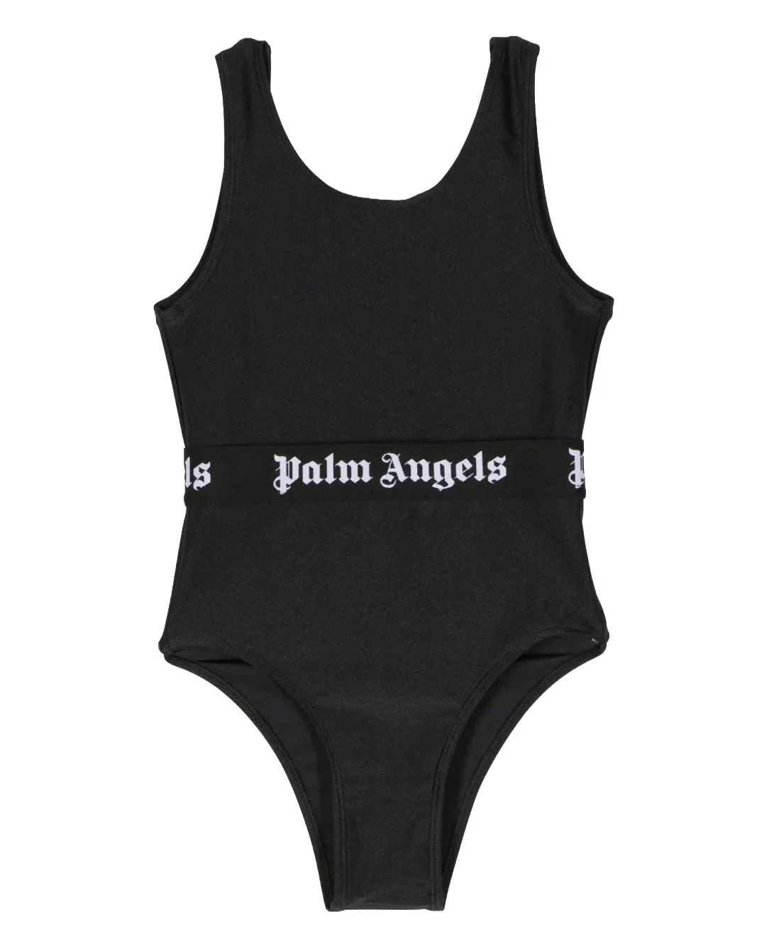 Palm Angels Kids Costume Nero con Banda Logata per Bambine